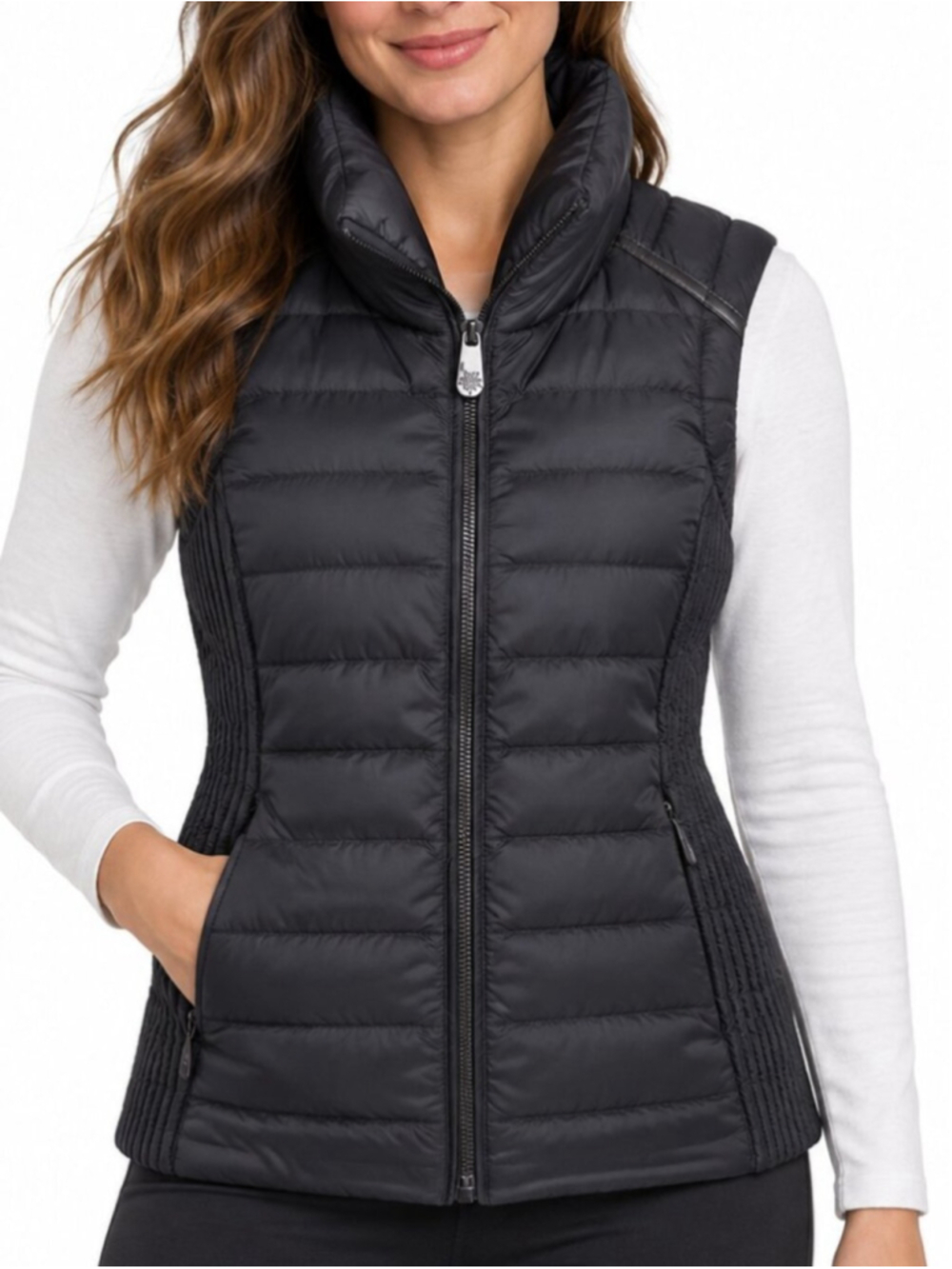 ALP N' ROCK Duck Down Puffer Vest Black Small Quilted Outdoor Luxury Gorpcore